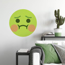 Muursticker Emoji Misselijk