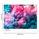 lyserødt og blåt non-woven tapet Designwalls ColoredSmoke 