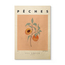 Plakat drewniany Soczyste brzoskwinie - Ilustracja Ivy Green