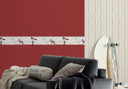 Livingwalls - carta da parati in TNT Avenzio 4 color crema, rosso