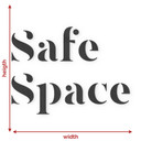 napis 3D Safe Space - dekoracja ścienna z płyty MDF