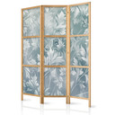 Japanischer Paravent, Raumteiler freistehend, Trennwand - Ornaments in Worn Muted Turquoises