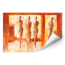 Zelfklevende Poster - Schüßler - Vier Figuren in Oranje
