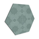 Sekskantet Billede Mønster Marrakech Grøn - Bloomery Decor - Aluminium Dibond