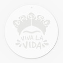 Akrylbillede, vinduesbillede til ophængning Frida - Viva la Vida - Rund