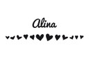 Wallsticker -  + Navn Hjerte