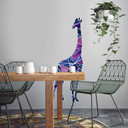 Muursticker Polygoon Galaxy Giraffe