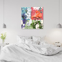 Canvasbillede, Flamingo fugle collage