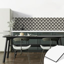 Rivestimento cucina Ornamenti geometrici in nero-beige - Treechild