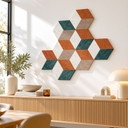 Déco murale en feutre Losange Étoile | Décoration murale & isolation phonique