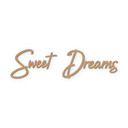 dekoracyjny napis 3D "Sweet Dreams" - wzór z drewna MDF do nowoczesnego projektowania ścian
