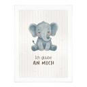 Kinder-Poster 'Ich glaube an mich' mit Elefant