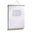Poster Auf einer Skala von eins bis neun