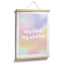 Plakat z hasłem Moje ciało mój wybór | Plakat upodmiotawiający