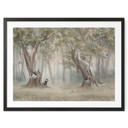 Poster schattige bosdieren tussen bomen - Ms Tiff