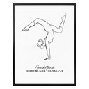 Poster Yoga - Handstand - Line Art
