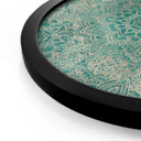 Plakat Mandala Boho złoto-zielony - Bloomery Decor - okrągły