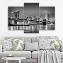 3 stykke lærredstryk, New York City Brooklyn Bridge