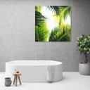 Canvasbillede, palme blade planter