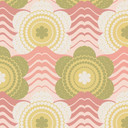 Różowo-zielona tapeta w kwiaty - kwiecista tapeta retro - tapeta z włókniny w stylu vintage