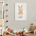 Leinwandbild mit Hase - Affirmation 'Ich gehöre dazu' für Kinder