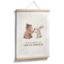 Kinder-Poster 'Ich bin freundlich' mit Bär und Hase