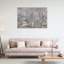 Canvasbillede, 3D palmer blade beton tekstur
