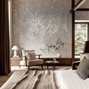 Fotobehang woonkamer natuurmotief - elegante wilgentakken in beige - Ms Tiff