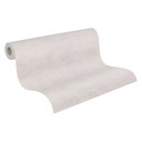 Non-woven tapet blomstret - fint stribemønster i greige & terracotta