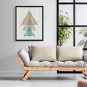 Plakat Nouveauprints - Trójkąty aqua