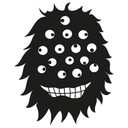 Wallsticker Mangeøjet monster