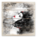 Obraz drewniany Czarny motyl Imago - 40x41,5 cm