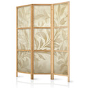 Japanischer Paravent, Raumteiler freistehend, Trennwand - Botanical Motif: Leaves and Vines, Sandy C