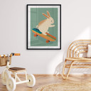 Plakat Treechild - Uroczy króliczek na deskorolce