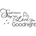 Muursticker Sweet dreams, sleep tight...
