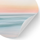 Naklejka na ścianę Abstrakcyjne Fale Morskie Pastel - Botha - Okrągły