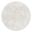 Tropiske blade beige - blomsterdekoration - rund – print på aluminium (Alu-Dibond)