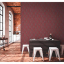 Livingwalls Fleecetapet, Metropolitan Stories Art Deco Ava New York, Metallic, Rød, Sort
