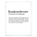 Poster Grammatik - Krankenschwester