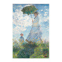 Obraz z tkaniny Monet - Kobieta z parasolem - Madame Monet i jej syn