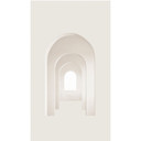 arkitekturtapet i beige hvid - non-woven tapet 3D-look - moderne design