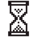 Timeglas wallsticker