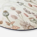 Tableau sur alu-Dibond rond Sir Edward - Fleurs séchées blanches