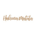 Dekoracja drewniana napis Hakuna Matata - MDF natura (2 części)