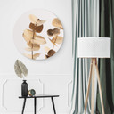 Tableau sur alu-Dibond 1X Studio - Eucalyptus doré - Rond