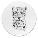 Tableau en alu-Dibond Solti - Adorable Léopard - Rond
