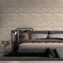 Marmoreffekt tapet beige sand guld - natursten tekstureret tapet