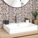 Naklejki na płytki Fredriksson - Triangles Black Apricot - Zestaw 12 sztuk
