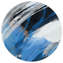 Fototapete Blaue Pinselstriche abstrakt - Cheney - Rund