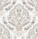 Fototapet ornament medaljongmönster i beige grå i elegant stil 2,7 x 2,65 m